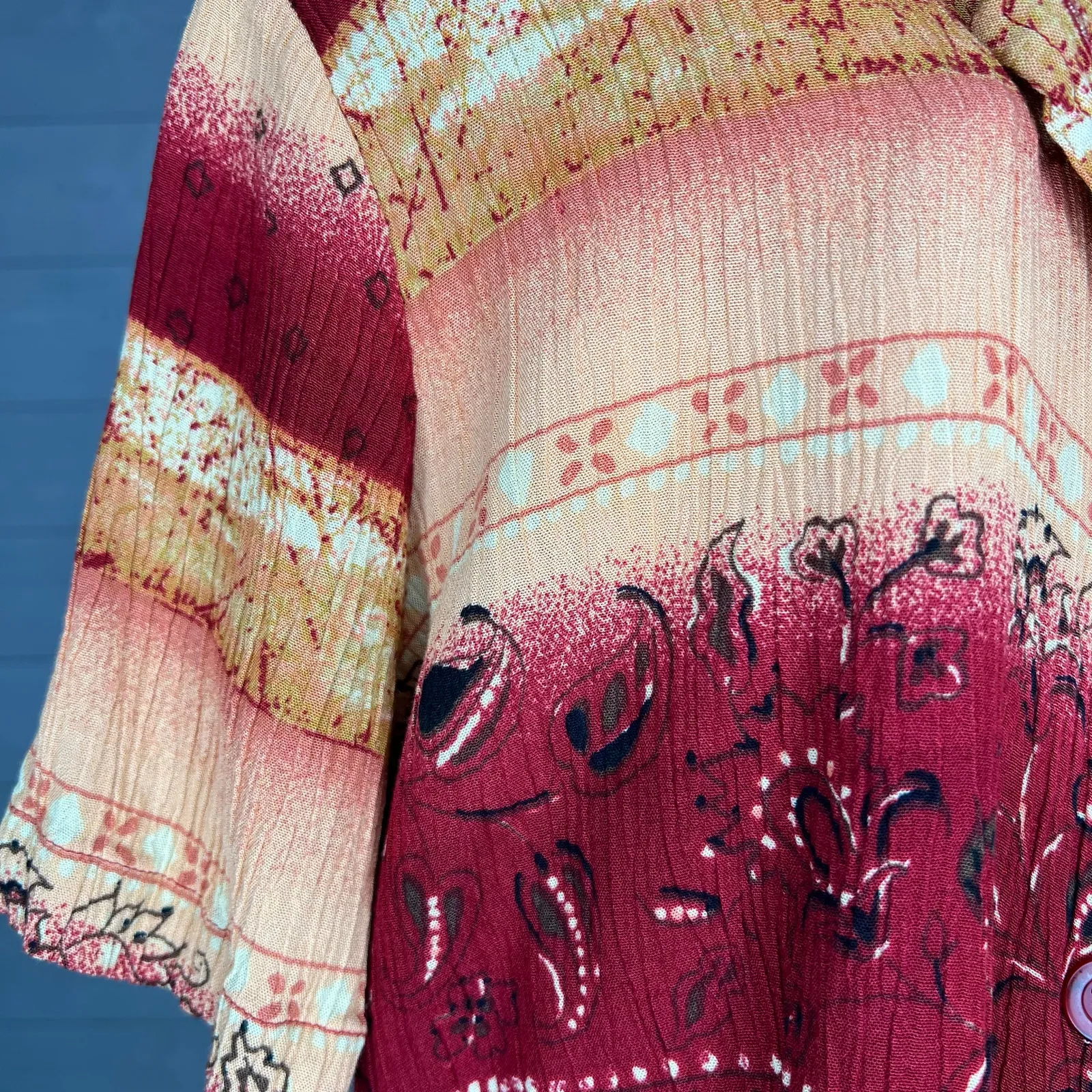 80’s White Stag  tropical button front open back top Size Medium - Image 5