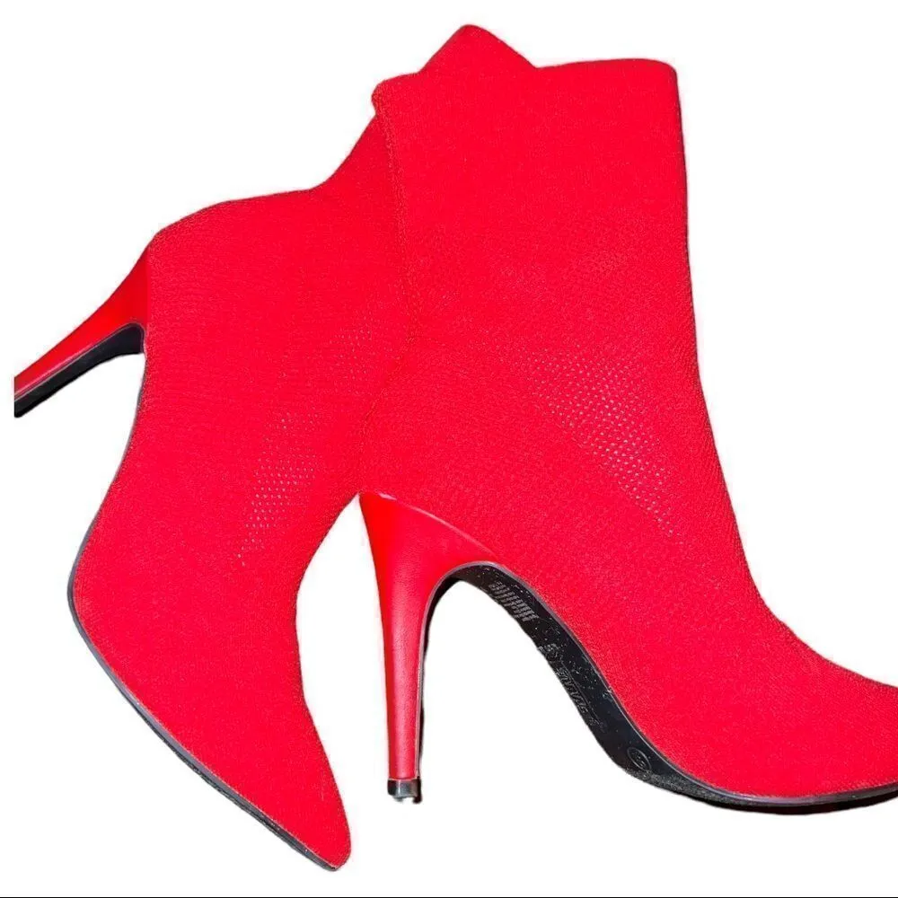 Brash ntn red stretchy ankle boots! - Image 3