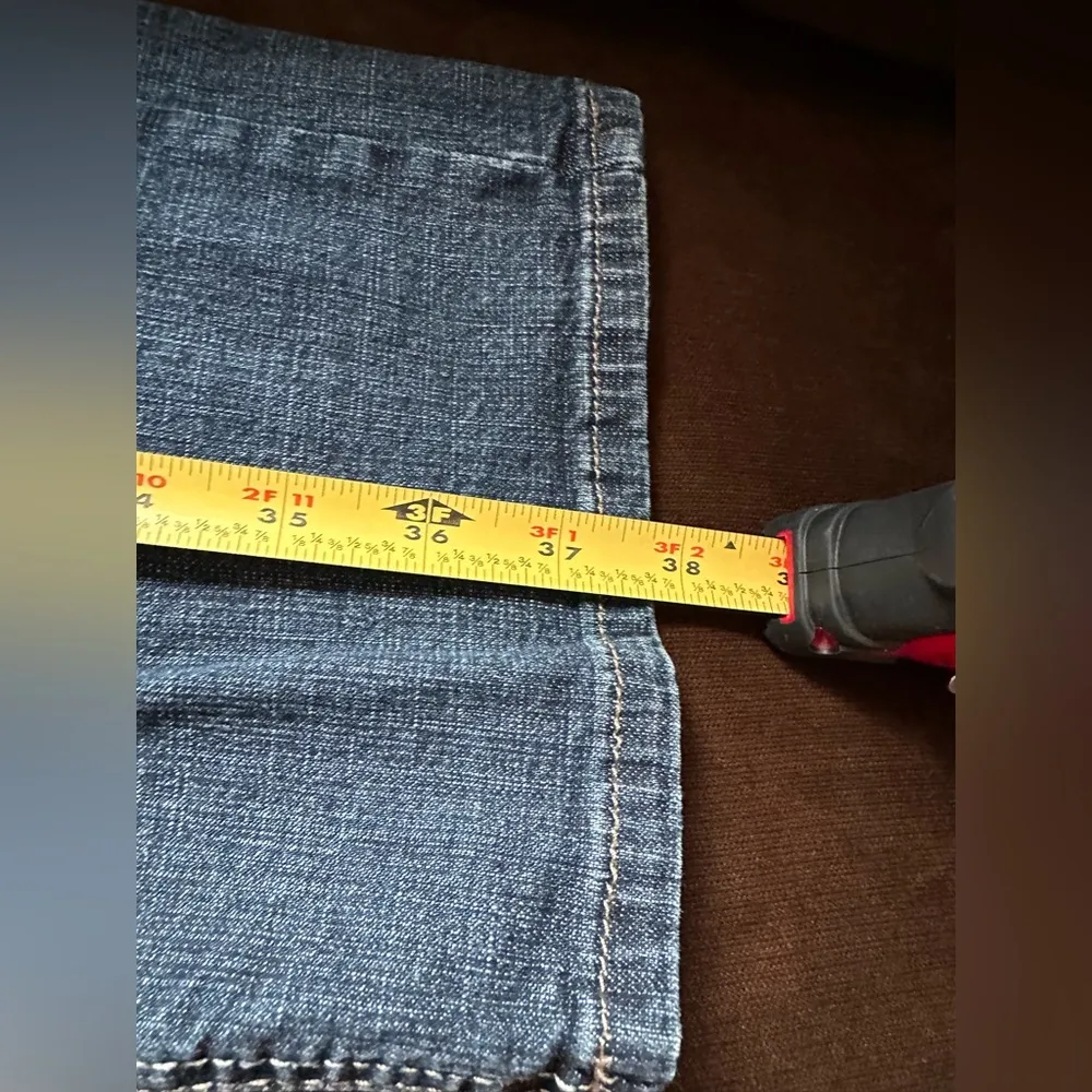 Blue Lee Rider Wide Leg Jeans Mid Rise Sz 16 P - Image 10