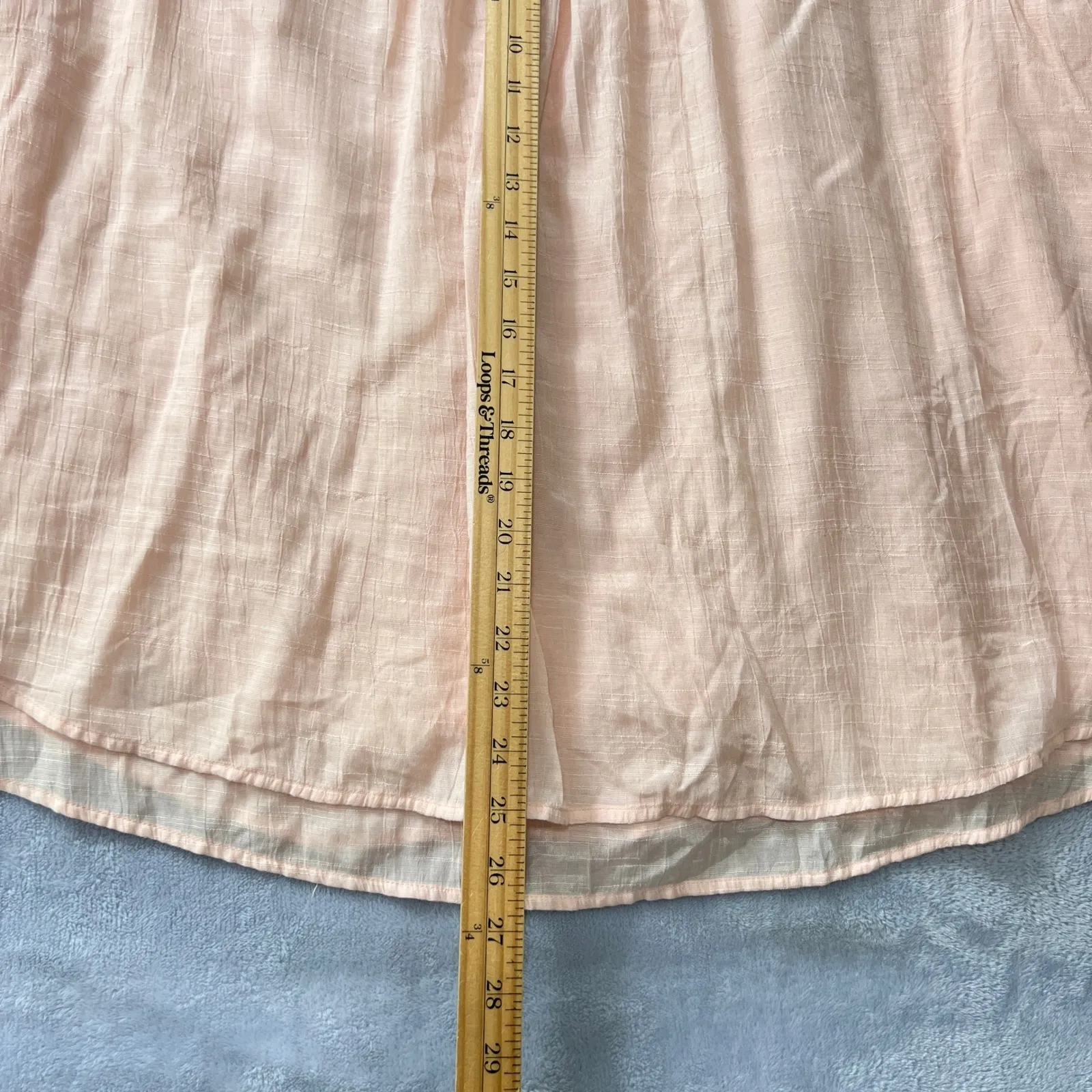 Style & Co Boho Blouse Women 3X Peach Embroidered V-Neck Peasant Top Casual Chic - Image 10