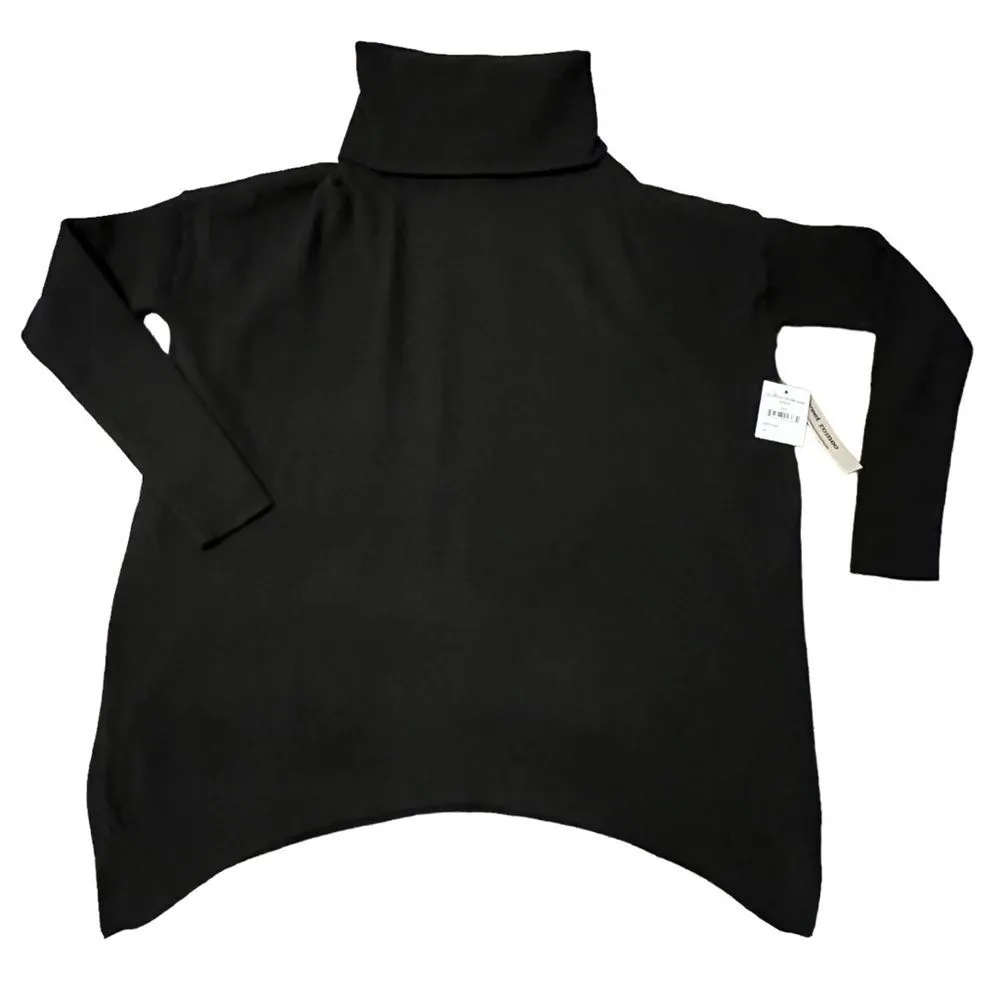 Sweet Romeo Black High-Low Turtleneck Sweater MEDIUM Lagenlook Minimalist - Image 6