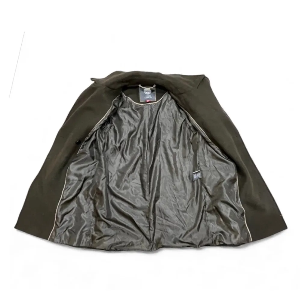 Vince Camuto Dark Olive Pea Coat Size Medium - Image 9