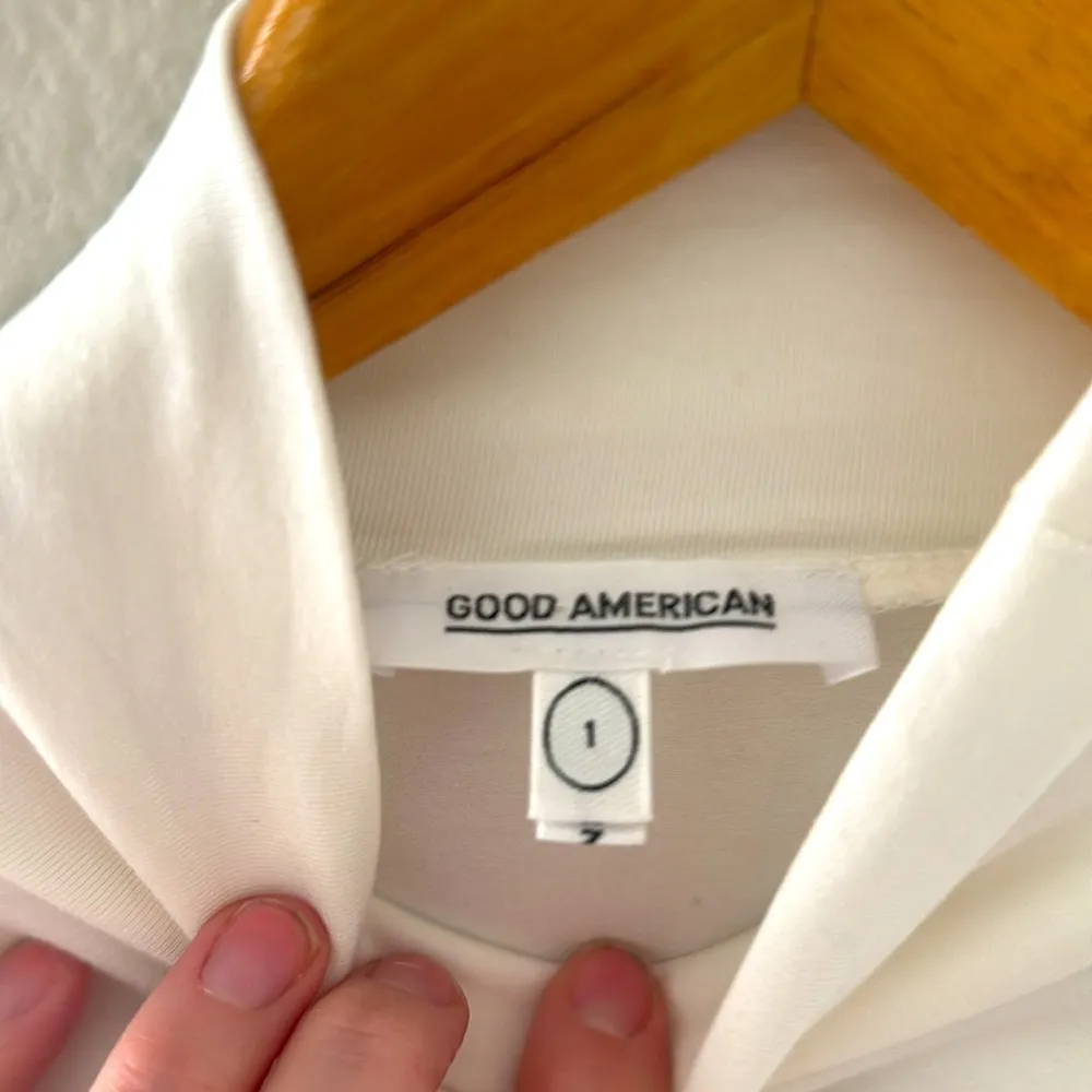 Good American NWT Rouched Side Ivory Thing Bodysuit | Size 1 or Small - Image 3