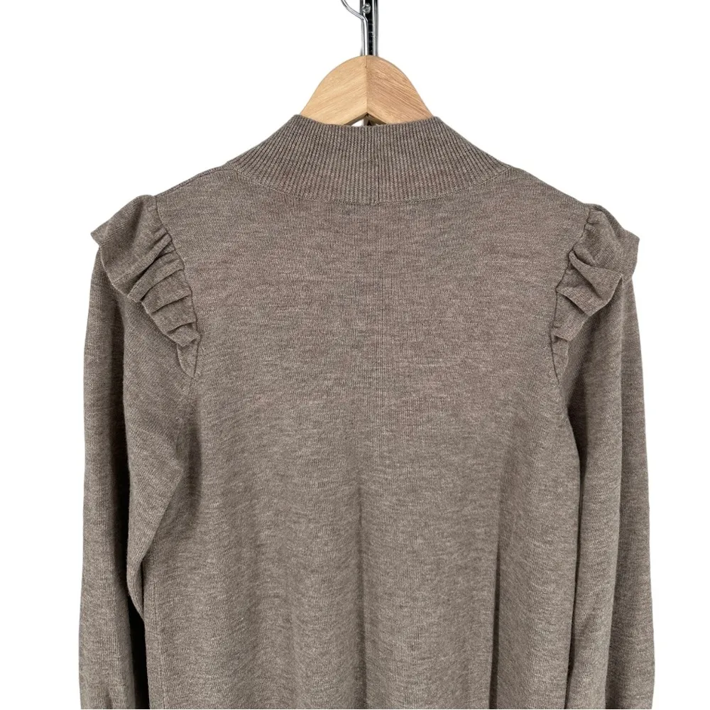 Joie Catriona Turtleneck Dress Tan Long Sleeves Wool Cashmere Blend size Small - Image 7