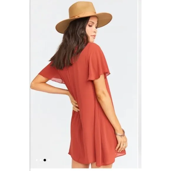 Show‎ Me Your Mumu Women's Teal Chiffon Kylie Mini Dress Size Medium NEW - Image 12