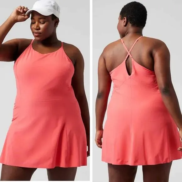 Athleta Infinity Dress with Built in Shorts Coral Petal Plus 3X NEW - Image 2