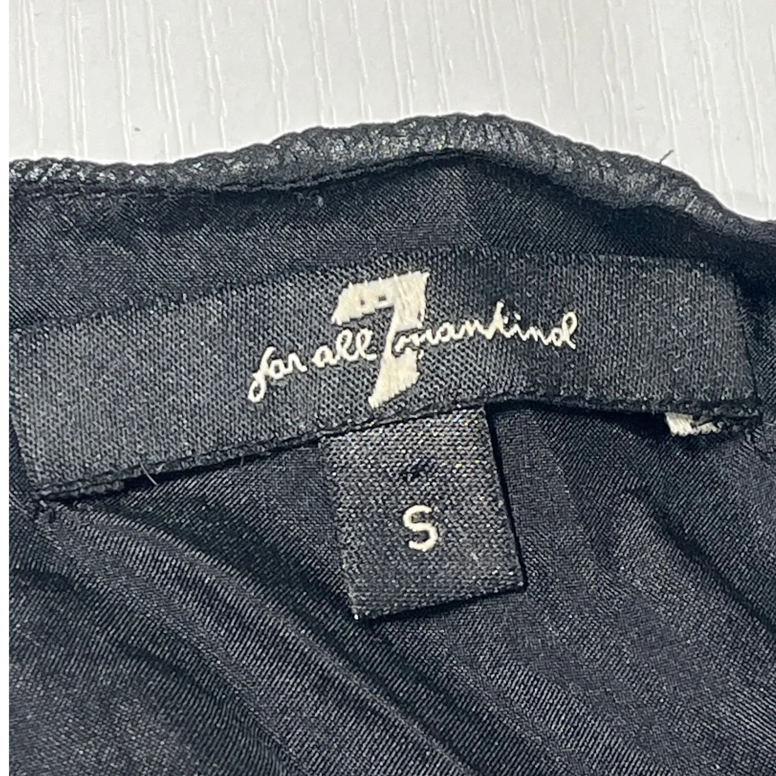 Silk 7 For All Mankind size small sexy Black Embellished Tank Top night out - Image 8