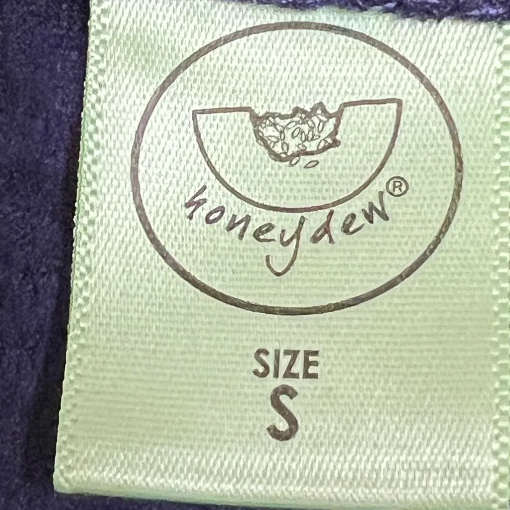 Honeydew Womens Blue Velour Long Sleeve Pajama Lounge Top - Image 4