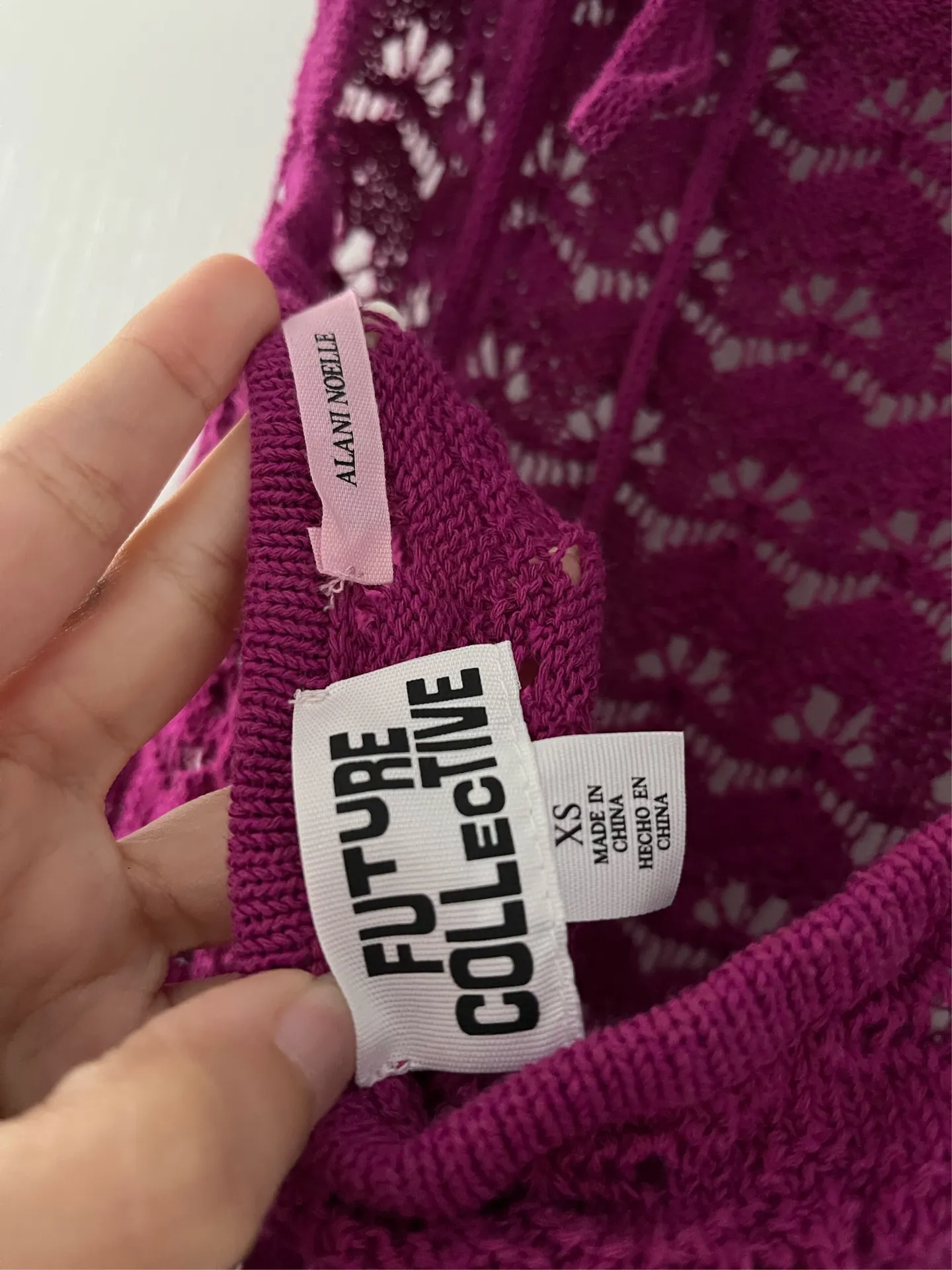 Future Collective with Alani Noelle Women's Halter Tie Neck Open Knit Midi Dress - Image 7