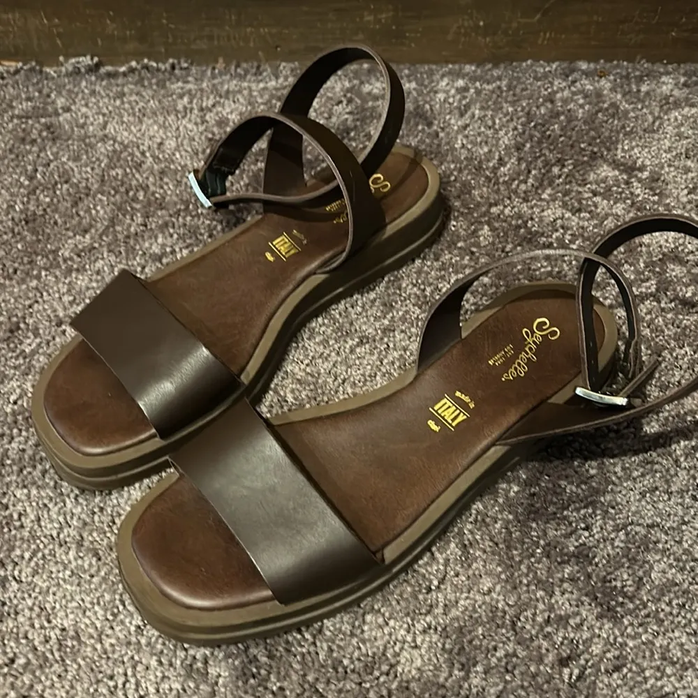 Seychelles Note to Self leather brown ankle strap sandals - Image 9