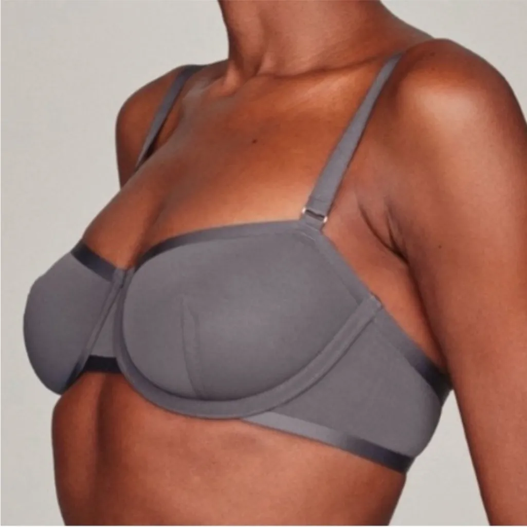 Cuup The Balconette Mesh Underwire Bra: Grey Slate 32G (4D) Gray Size undefined - Image 7