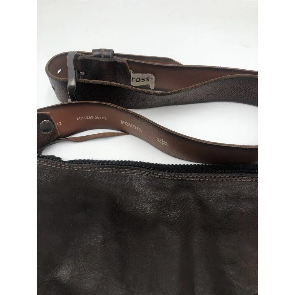 Vintage Fossil Calf Leather Shoulder Bucket Handbag Purse READ - Image 15