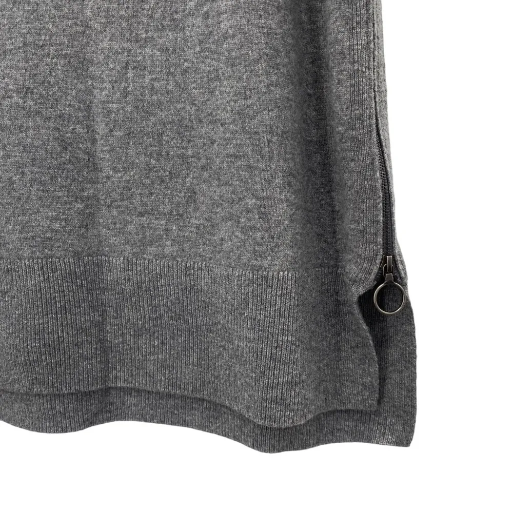 Akris Gray Cashmere Wool Knit Long Cardigan Sweater Tunic Top Set - Image 9