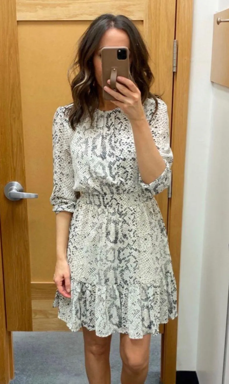 NWT  Factory Animal Print Smocked Waist Dress Size Medium - Image 4