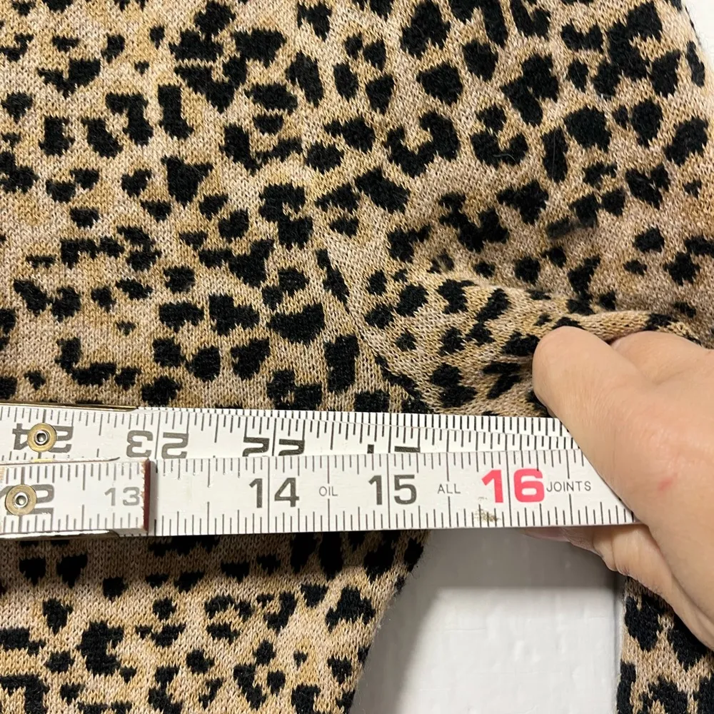 Frame Jacquard Cheetah print wool blend sweater size small - Image 9
