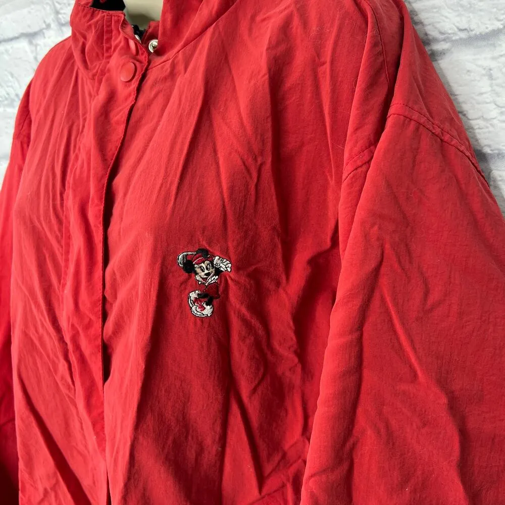 Vintage EP Pro Golf Windbreaker Jacket Reversible Minnie Mouse Red White Blue XL - Image 5
