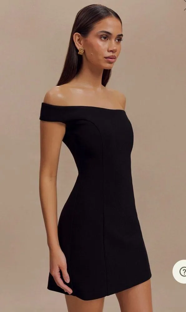 MESHKI Cassidy Crepe Off Shoulder Mini Dress - Image 4