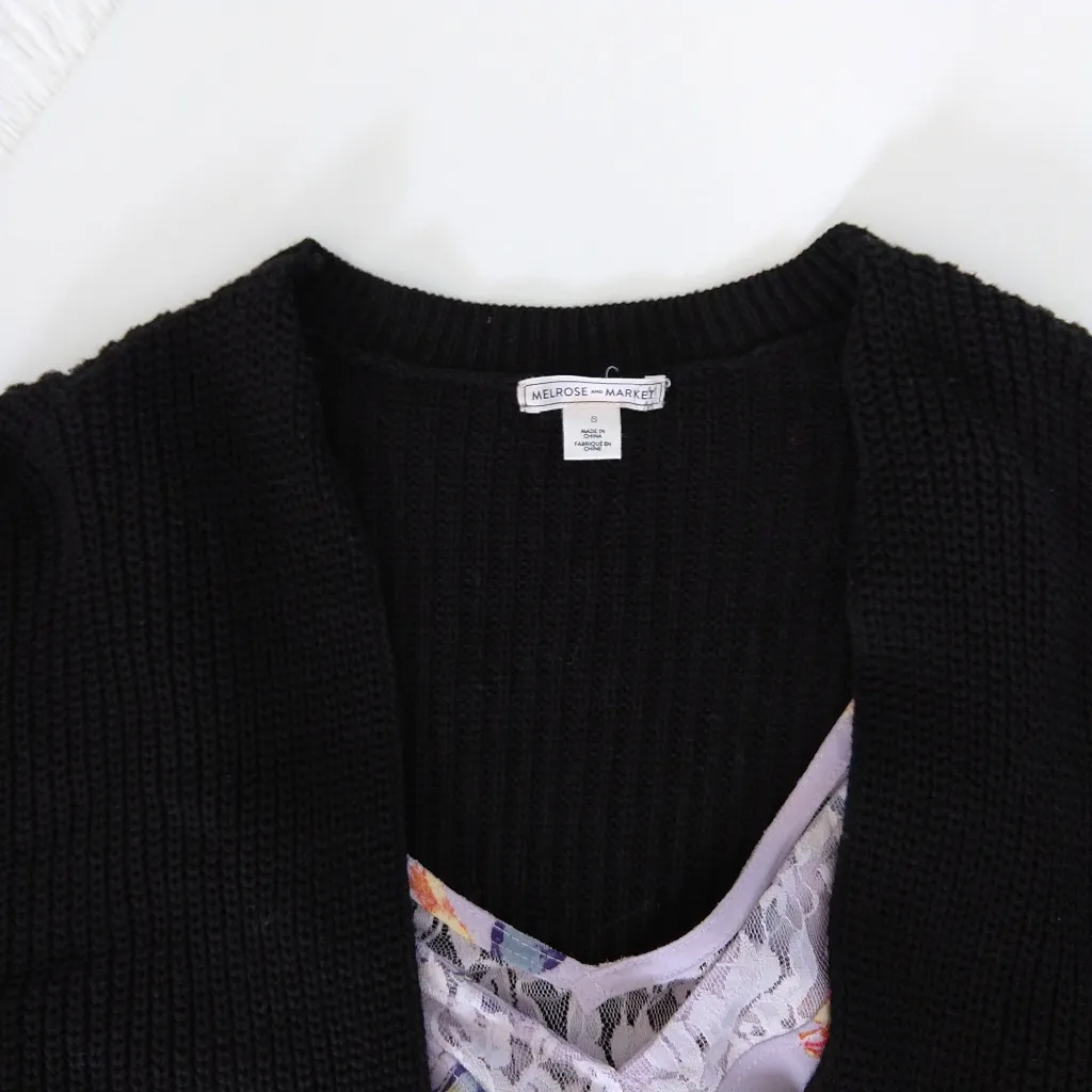 Melrose and Market Black Ribbed Knit Cardi… - Image 10