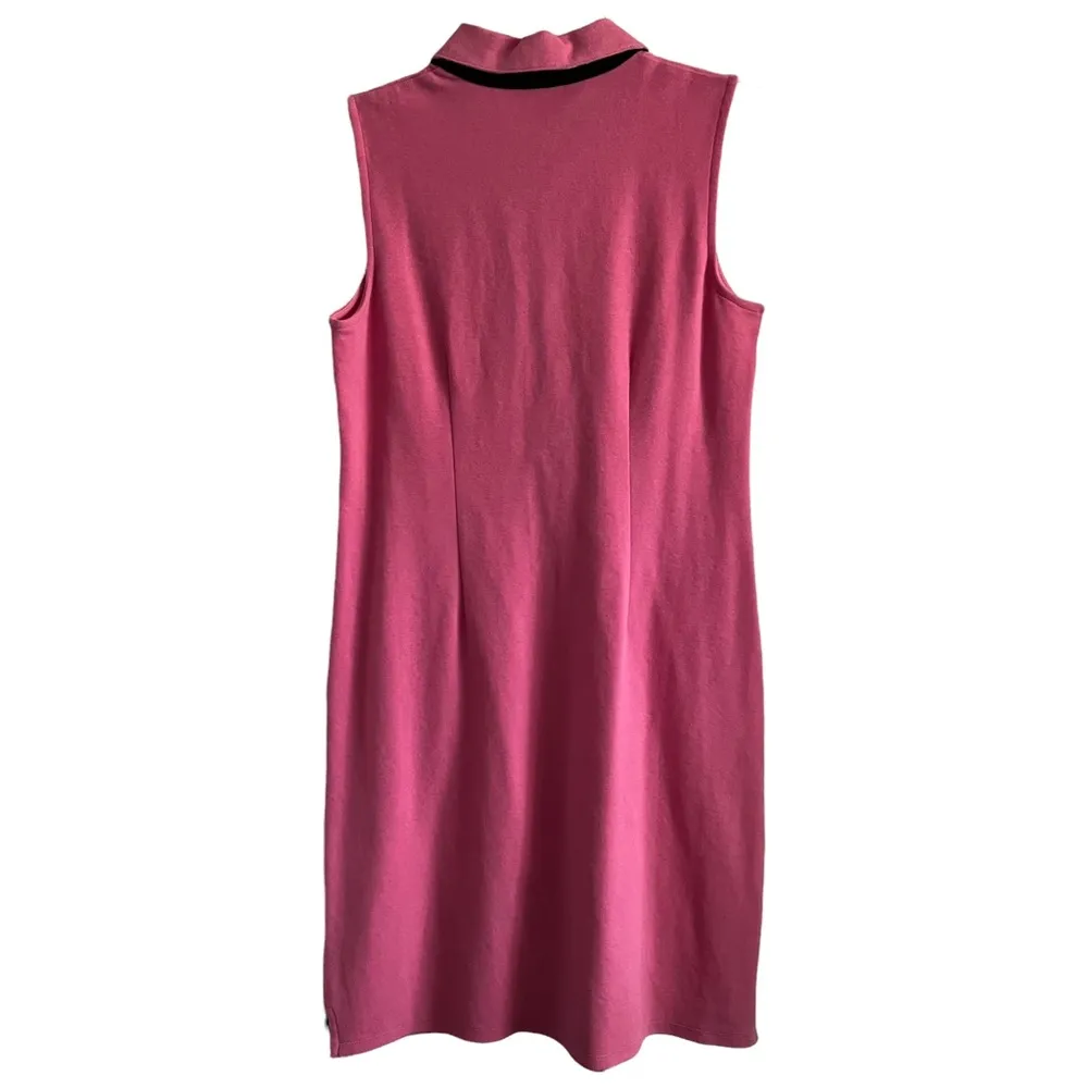 Talbots Classic Pique Sleeveless Polo Dress in Pink Size Small Golf Tennis - Image 3