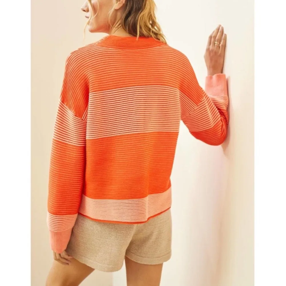 DAILY PRACTICE by Anthropologie Knit Pullover Sweater in Tomato Juice - Image 3