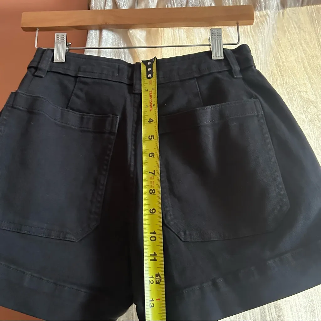 Everlane The Utility Short Organic Cotton Twill High Rise Black NEW Size‎ 0 - Image 9