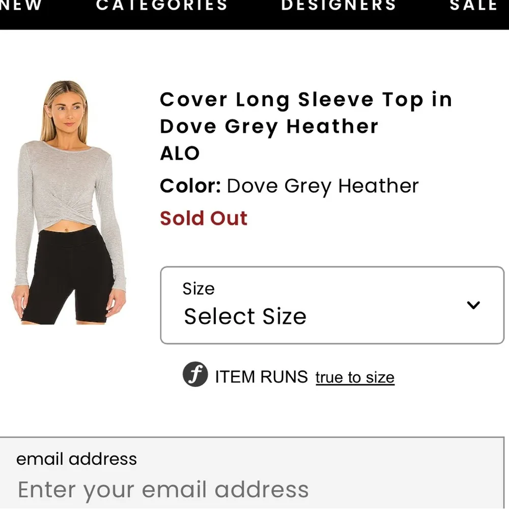 COVER LONG SLEEVE TOP in DOVE HEATHER GREY size Medium - Image 4