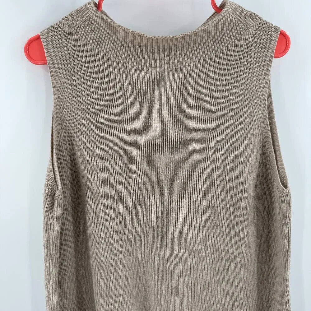 EILEEN FISHER Sweater Tank SZ Small Funnel Neck NWOT Organic Linen Cotton Tunic - Image 9