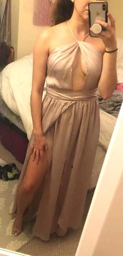 Hello Molly Mauve Halter Top With Two Slits - Image 2