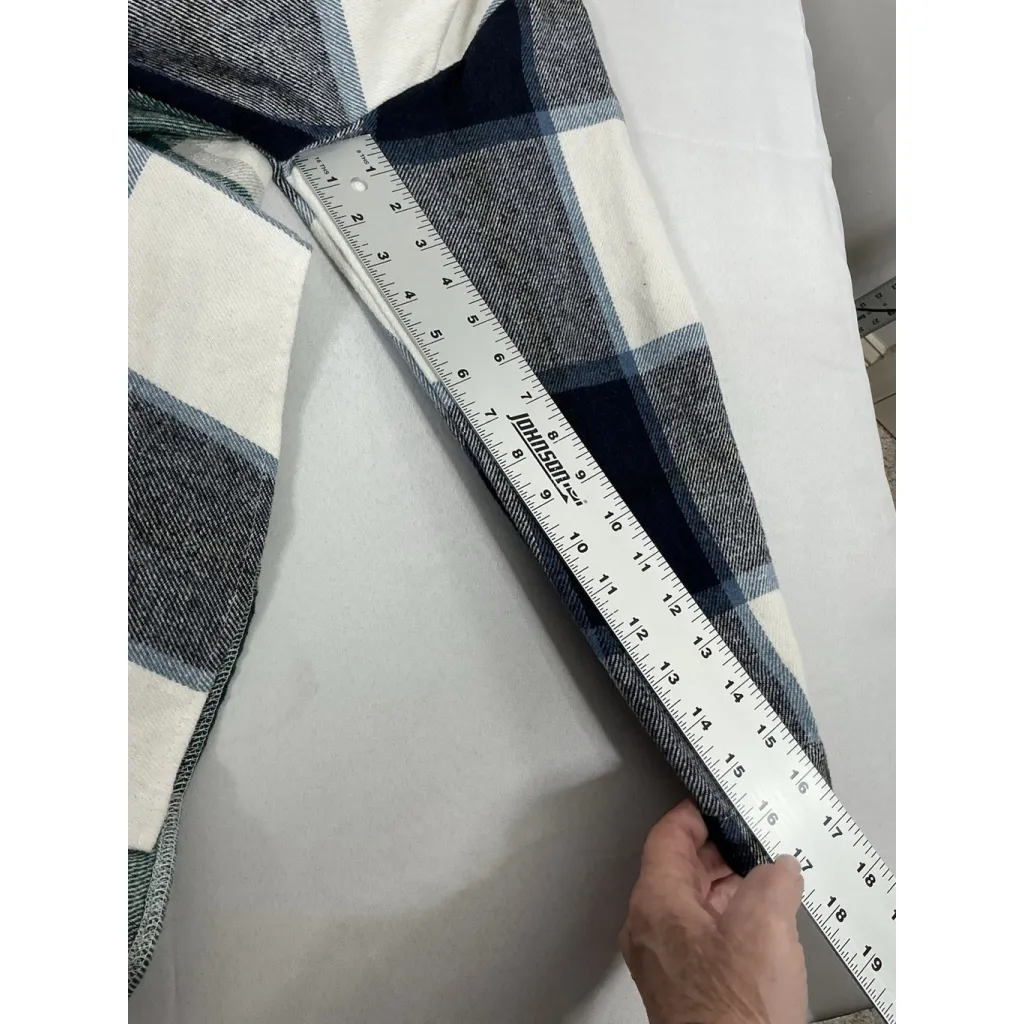 Womans Shein Shirt Jacket Medium Multicolor Plaid Flannel Button Front - Image 8