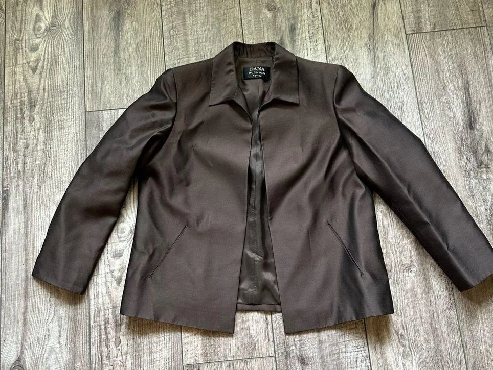 Vintage Y2K silk skirt suit with corset top - Dana Buchanan [H3R] - Image 9