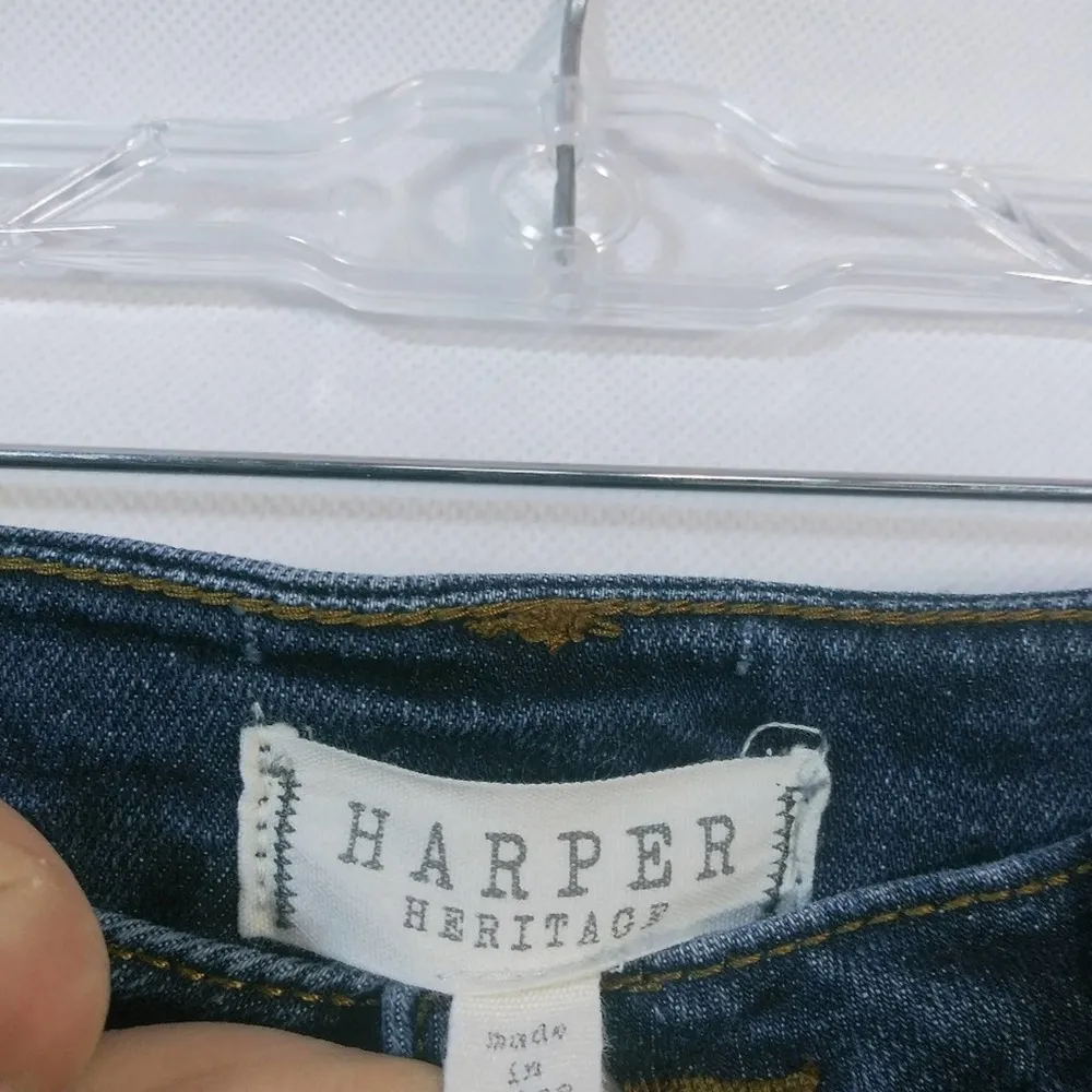 Harper Heritage High Rise Straight Raw Fray Jeans Size 28 - Image 5