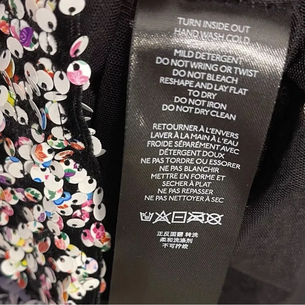 Anthropologie Maeve Mirabella Sequined Mock Neck Blouse Top Size XS - Image 8