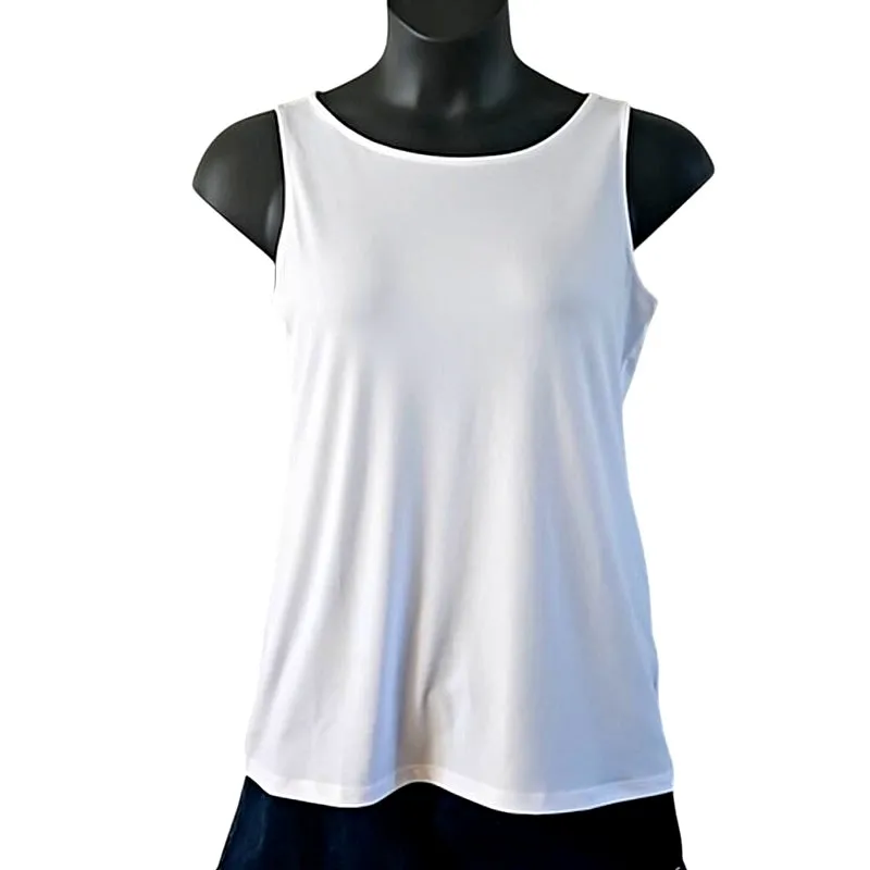 Susan Graver Modern Essentials Liquid Knit Tank Top White – Size Small – NWT - Image 2