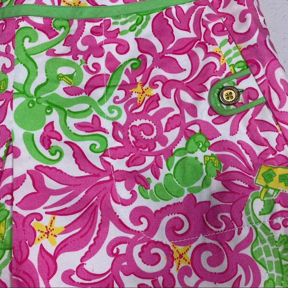 Lilly Pulitzer  pink green sea creatures skort - Image 3