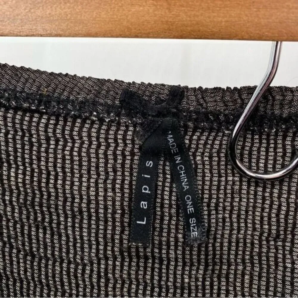 Lapis Anthropologie Tube Top Floral Chiffon Midi Dress Black Size undefined - Image 7