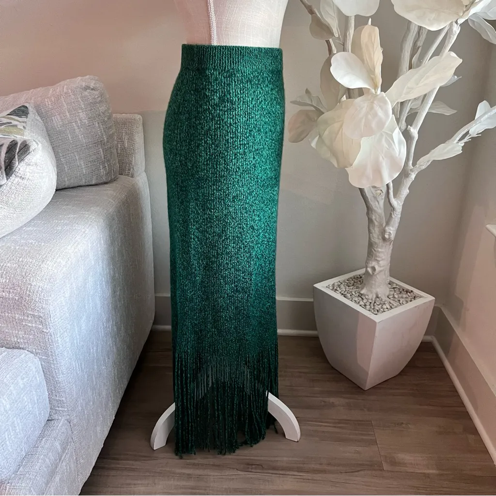 Zimmemann Celestian Tassel Trim Cashmere And Merino Wool Sweater In Green - Image 11