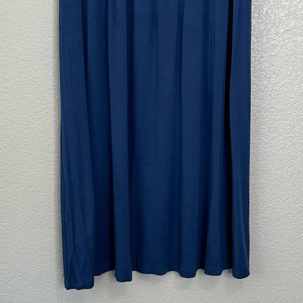 Pleione Blue Soft Jersey Knit Maxi Skirt - Image 7