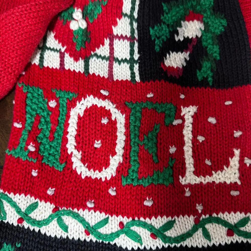 Vintage Heirloom Collectibles Knitted
Christmas Sweater Cardigan Women's Sz S Red - Image 10