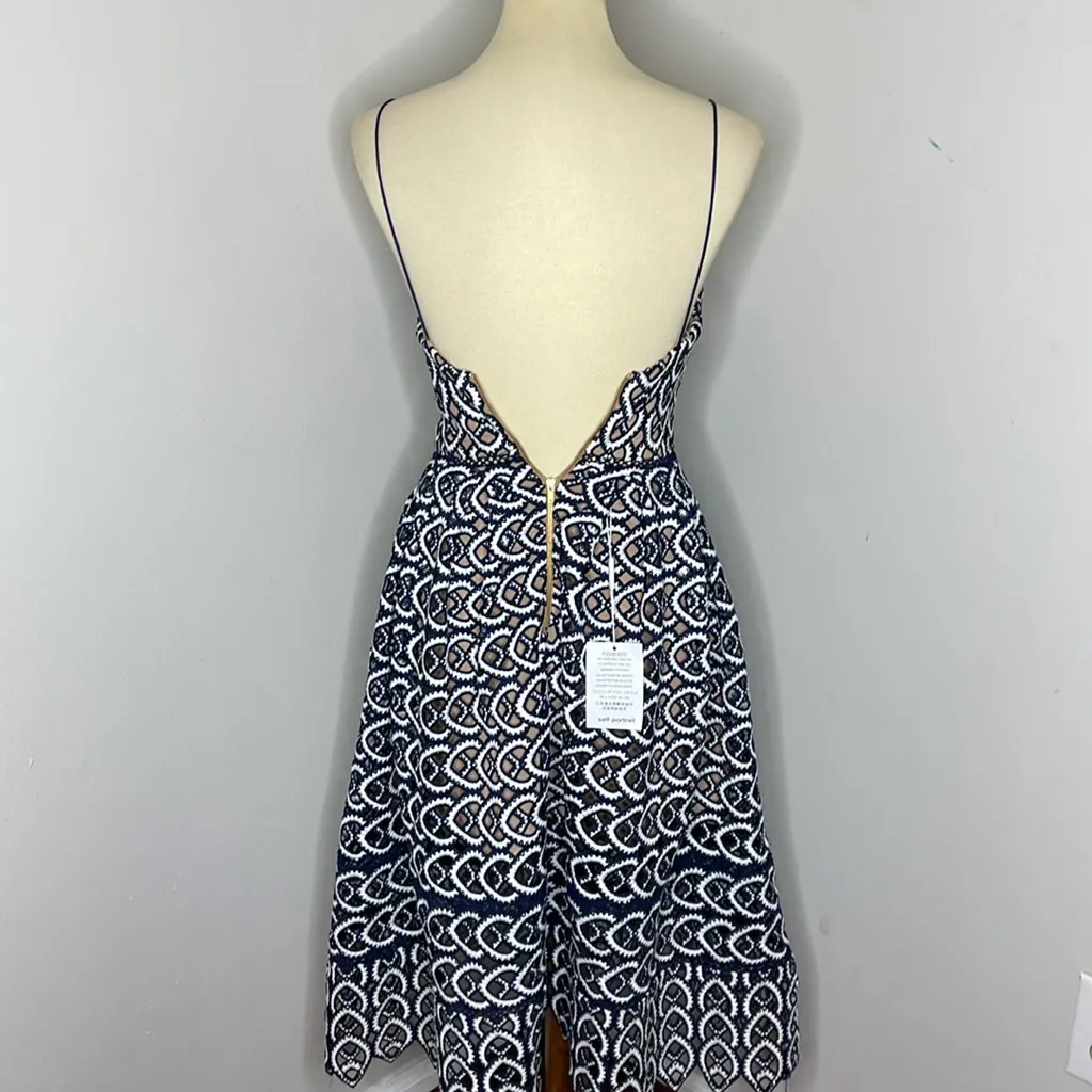 Self Portrait Sweetheart Azalea Blue Midi Length Dress Size‎ 2 - Image 7