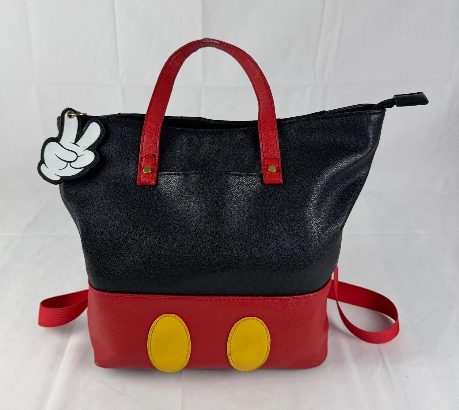 Disney Dani Nicole Mickey Mouse Mini Backpack Bag Red Black Yellow Purse - Image 1