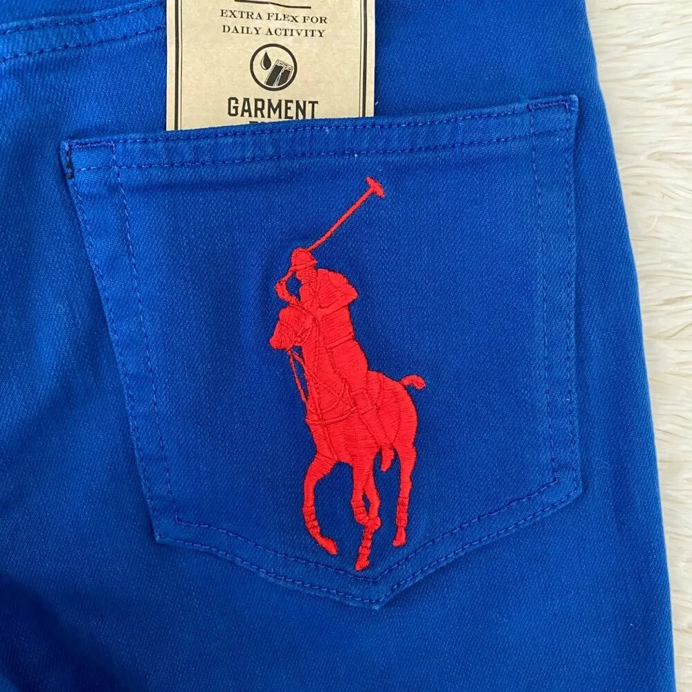 NWT Polo Ralph Lauren Tompkins Skinny High Rise Ankle Blue Jeans Size 25 - Image 2