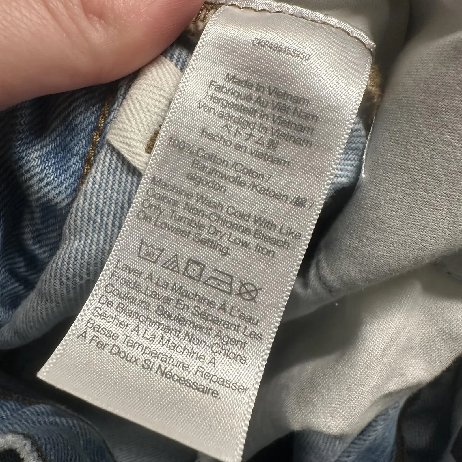 Madewell Low-Slung Baggy Jeans Womens 24 Light Wash Wide Leg Distressed Cuffed - Image 10