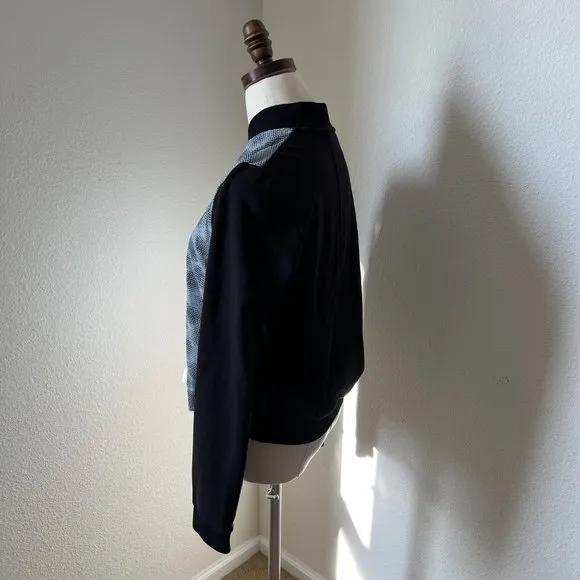 EUC Rapha + Liberty of London Two Tone Bomber Jacket Women M‎ Windproof Jersey Black Size M - Image 3