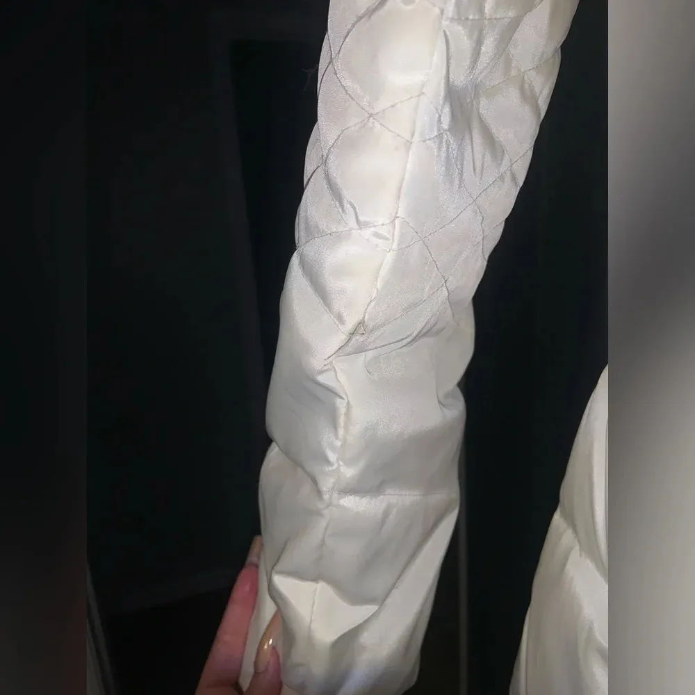 Y2k oscar de la renta down feather long puffer fox fur jacket L winter holiday - Image 10