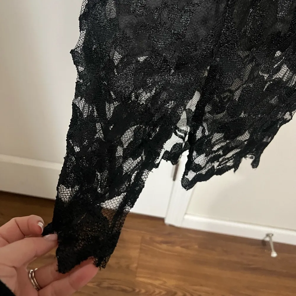 ML Monique Lhuillier Black Metallic Floral Lace Sheath Dress Size 2 US $500 - Image 8