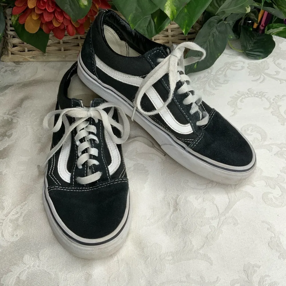 Vans Old Skool Black Lace-Up Skaters Shoes Sneakers Unisex 6 - Image 11