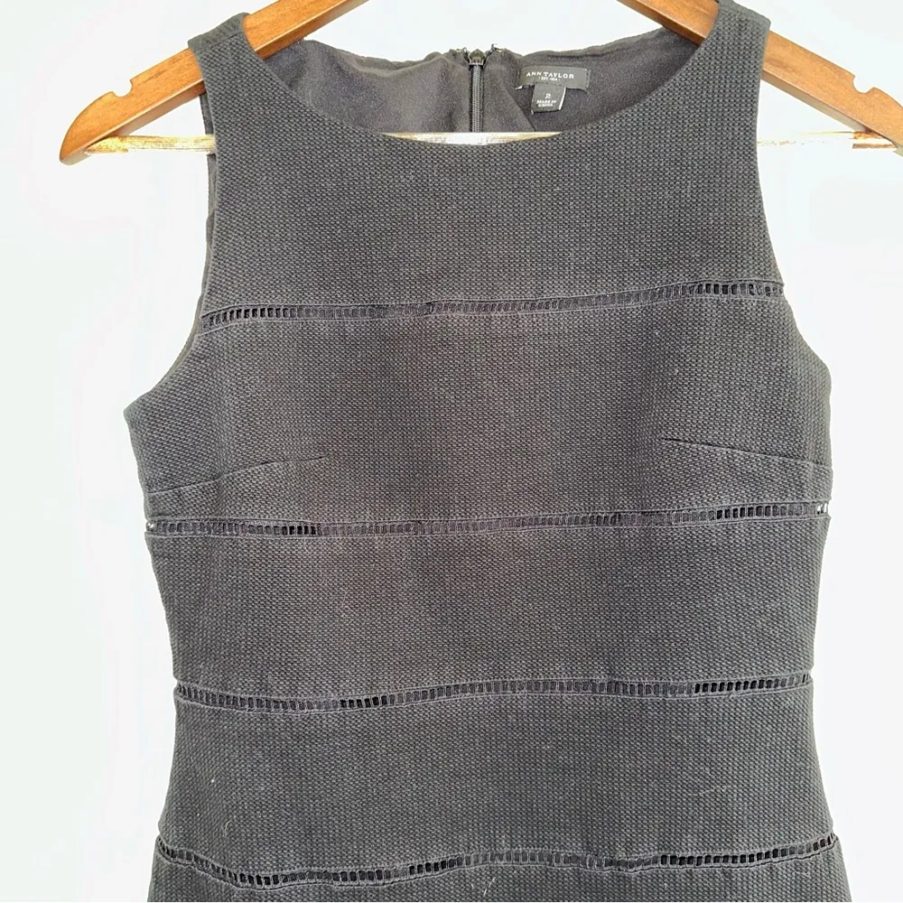 Ann Taylor Black sleeveless sheath dress women 2 - Image 3