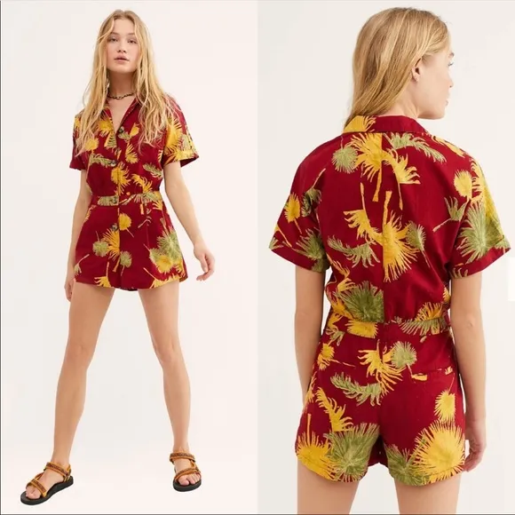 Free People Button Front Malibu Romper - Image 2