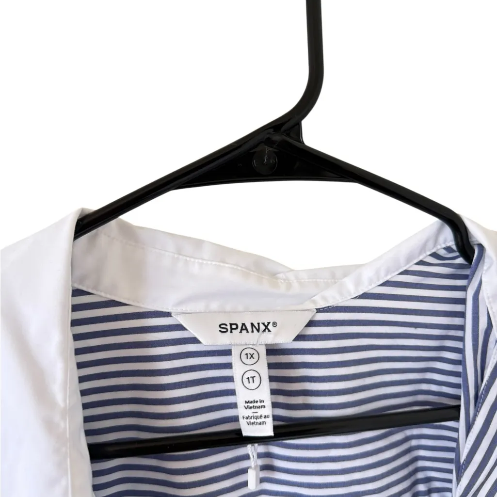 SPANX Stretch Cotton Poplin Wrap Shirtdress - Image 5