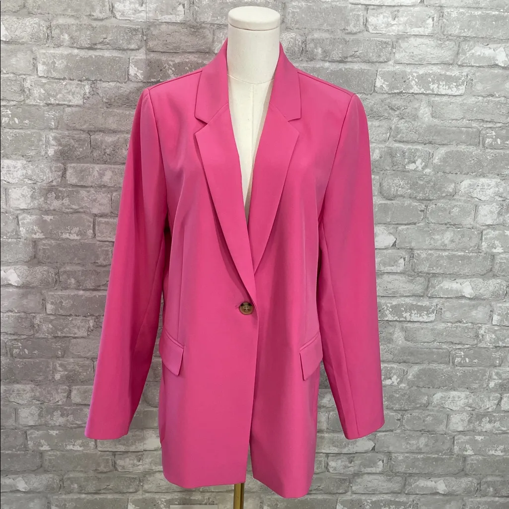 The Drop Blake Long Blazer in Rose Pink Size XL - Image 2